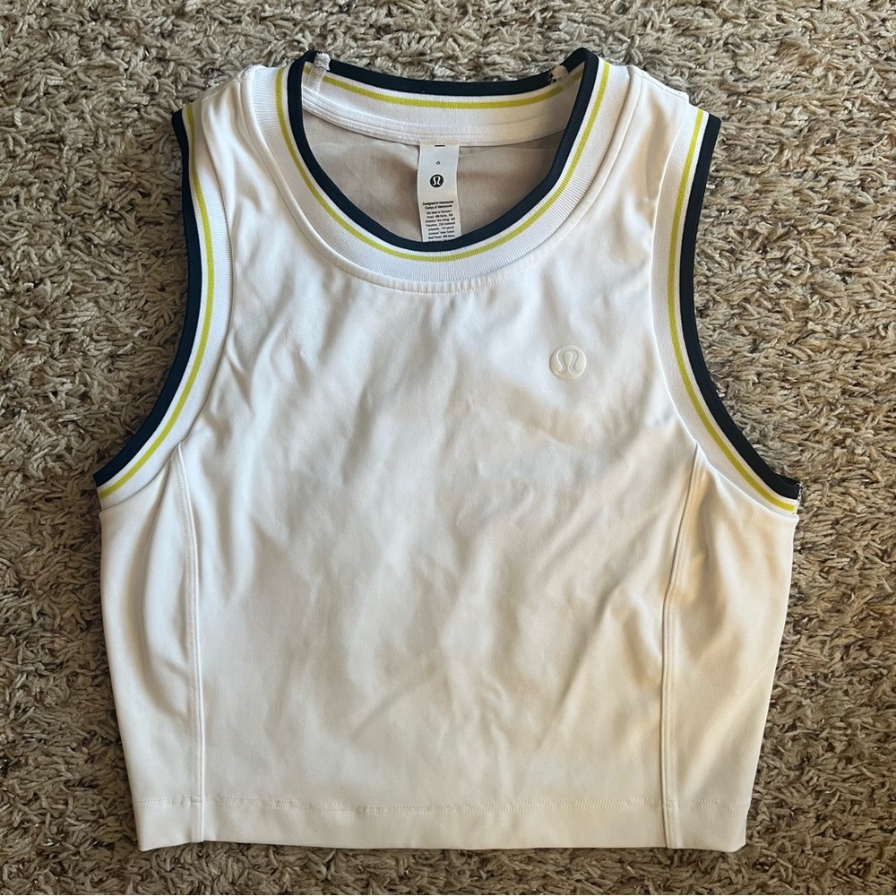 Lululemon Varsity Scoop-Neck Cropped Tennis Tank Top - Picture 3 of 7